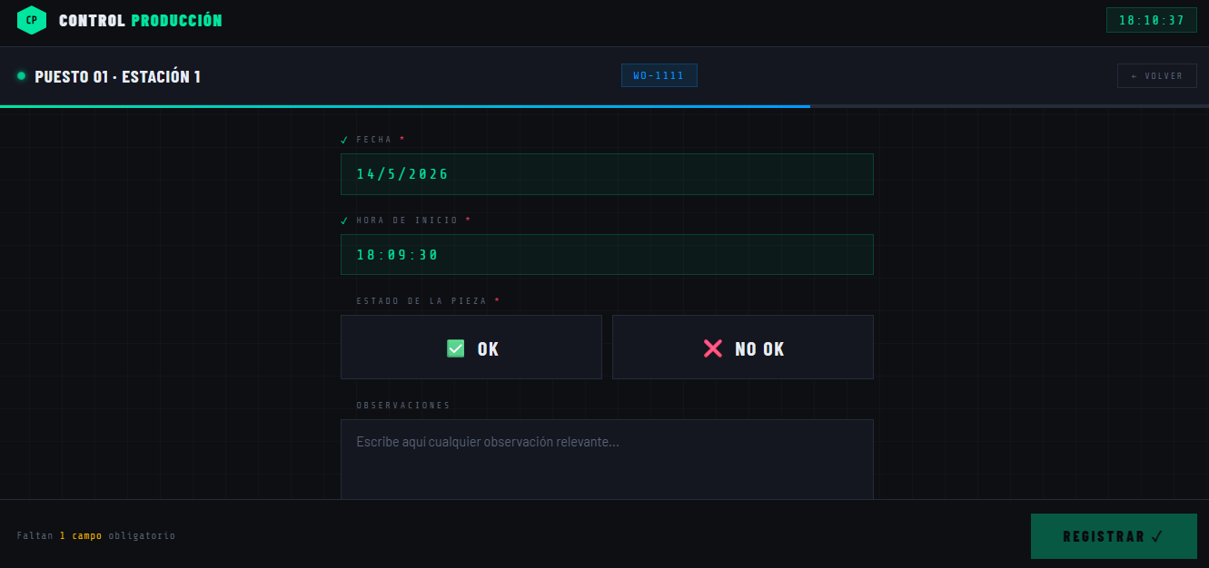 Sistema de trazabilidad digital en funcionamiento
